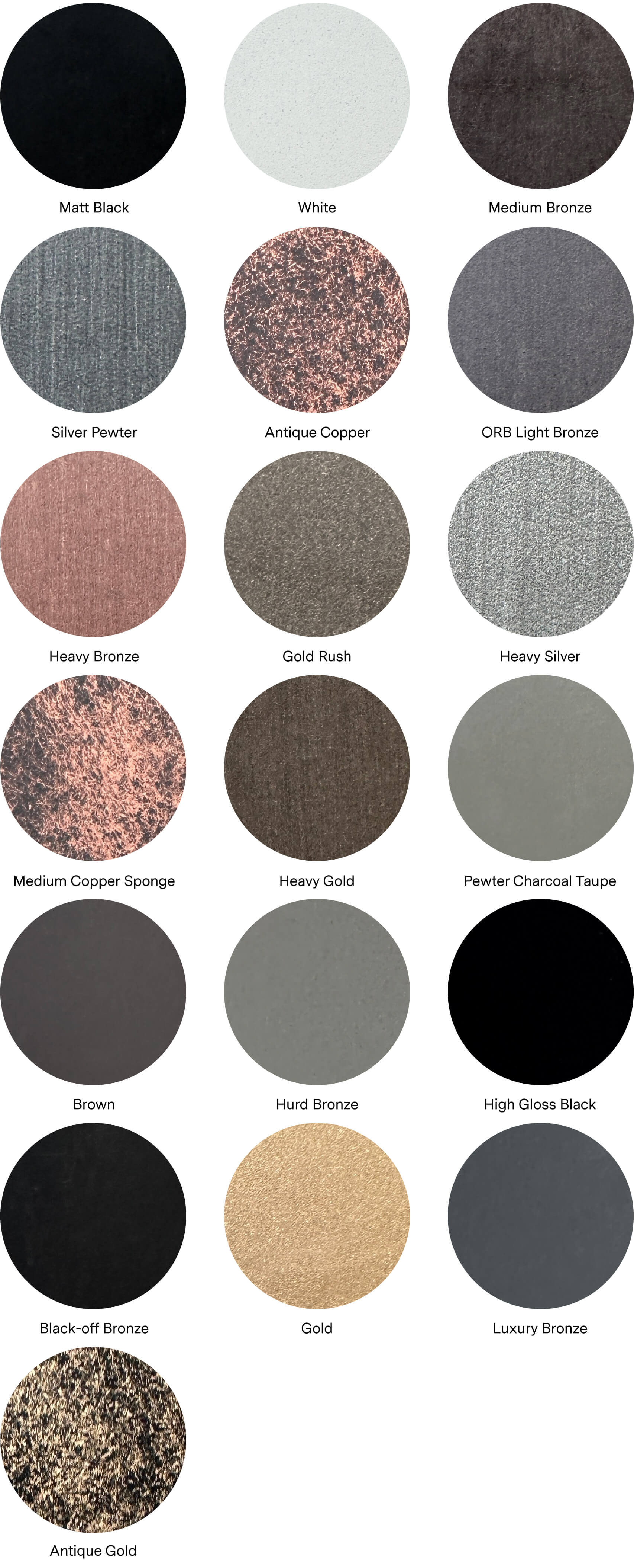 ZEN Iron Entry Doors Swatches